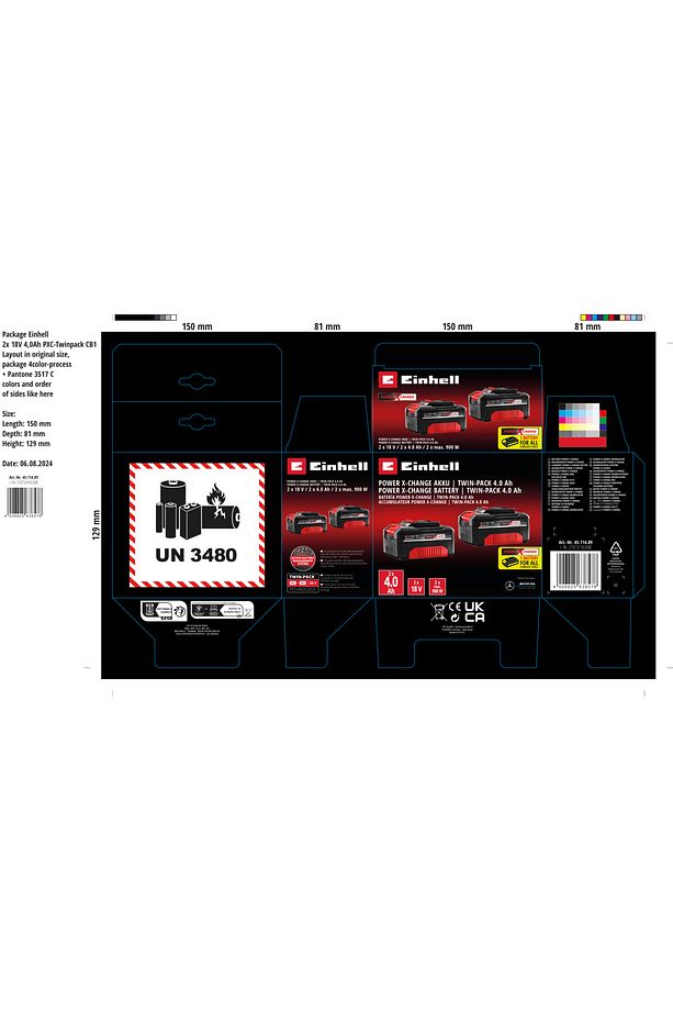 2x18v 4,0 Ah Pxc-twinpack Cb 2, Akü - 4511488 - 9
