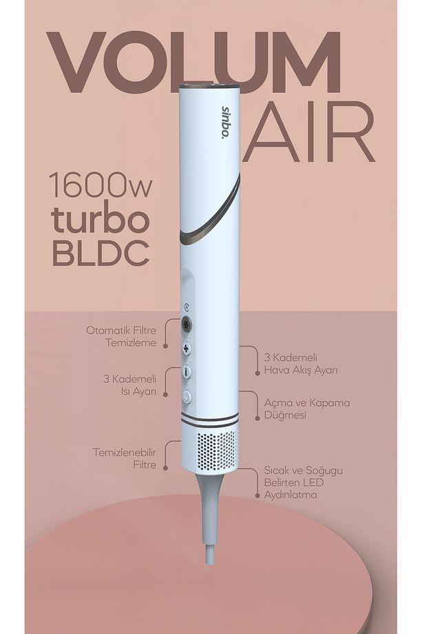 SHD-1720 - VolumAir 5 In 1 Katlanabilir Air Saç Kurutma ve Şekillendirme Sistemi Beyaz - 4