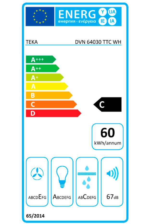 Dvn 64030 Ttc Beyaz Cam 60 Cm. Duvar Tipi Davlumbaz - 4