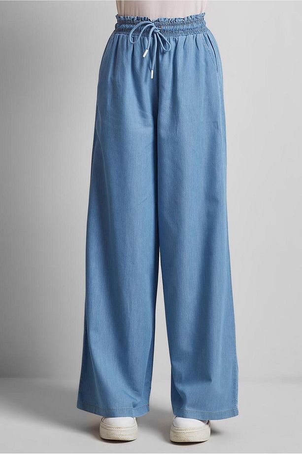 PAMUKLU GENİŞ PAÇA PANTOLON 70752 - 1