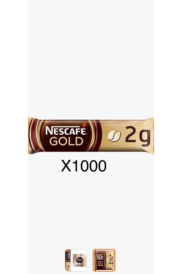 Gold 2Grx1000 Pieces, Single Drinking Instant Coffee.