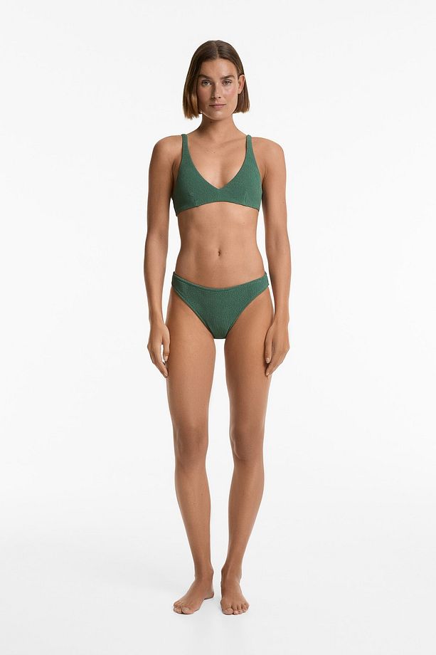Halter crinkle bikini üstü - 3
