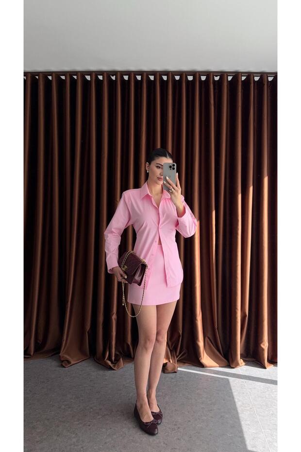 Basic Pink Mini Skirt - 1