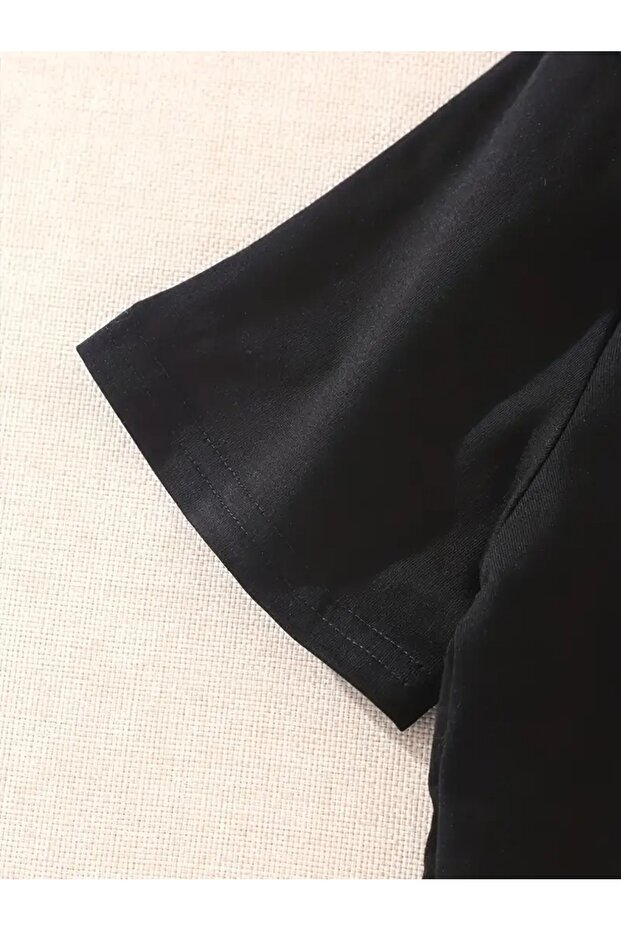 Dámské oversize tričko, bílá černá s výstřihem do V a volné - 5