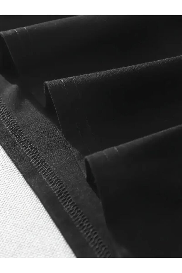 Dámské oversize tričko, bílá černá s výstřihem do V a volné - 4