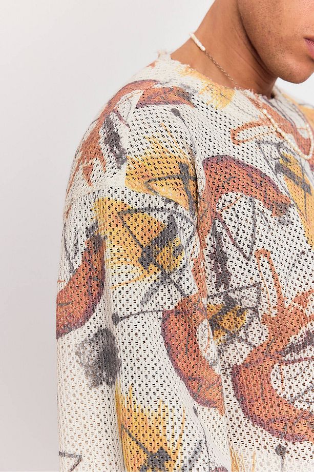 Örme Jakarlı Yarım Kol Oversize Tshirt - 4