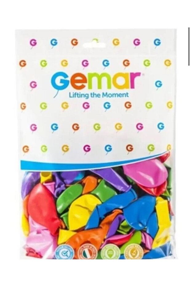 Mixed Color 100 Balloons 10 Inch Gemar Pastel 14A Balloon