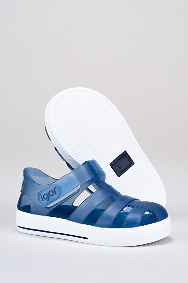 Navy Blue Boy Sandals - 4