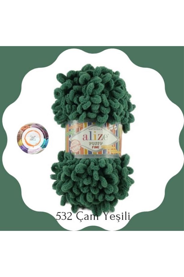 Puffy Fine 532 1 Adet El Örgü Ipliği Küçük Ilmek (TEKLİ) - 100 Gr. 14.5mt. Parmak Ipi, Battaniye Ipi - 1