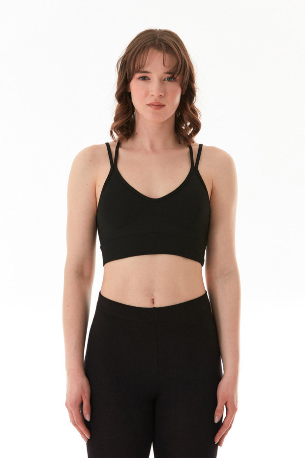 Basic İnce Askılı Kaplı Büstiyer - 8