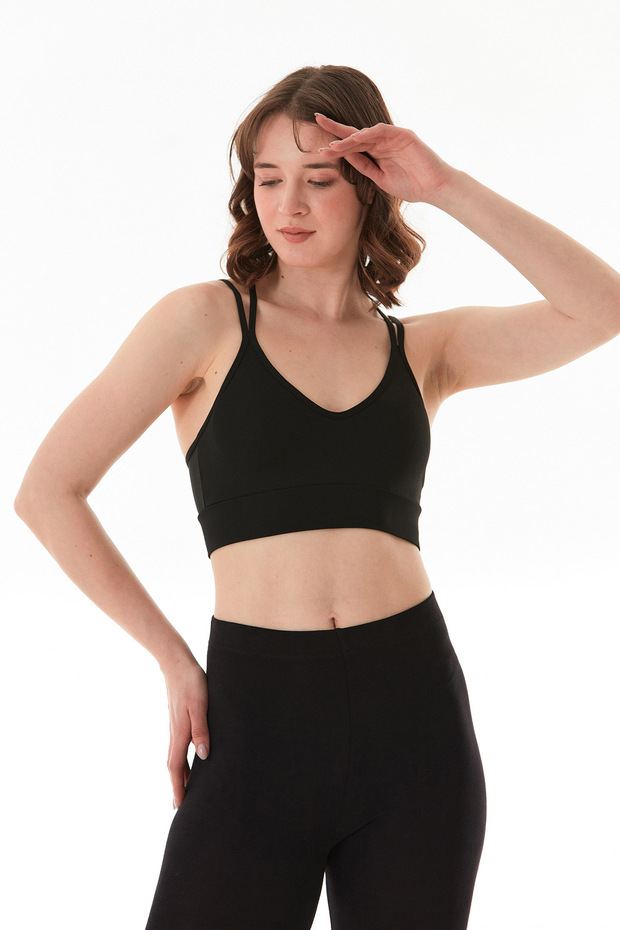 Basic İnce Askılı Kaplı Büstiyer - 1