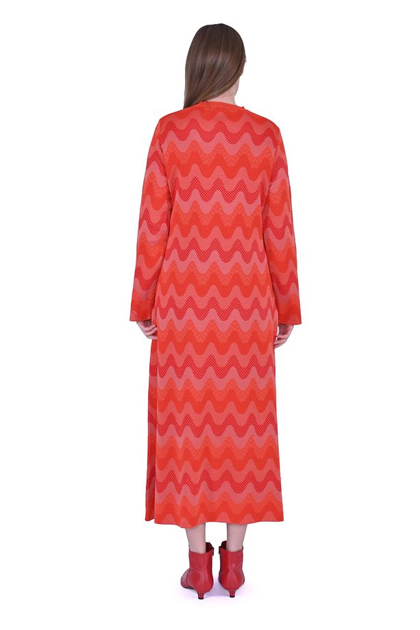 İNVEE 6838 Oranj Triko Elbise - 6