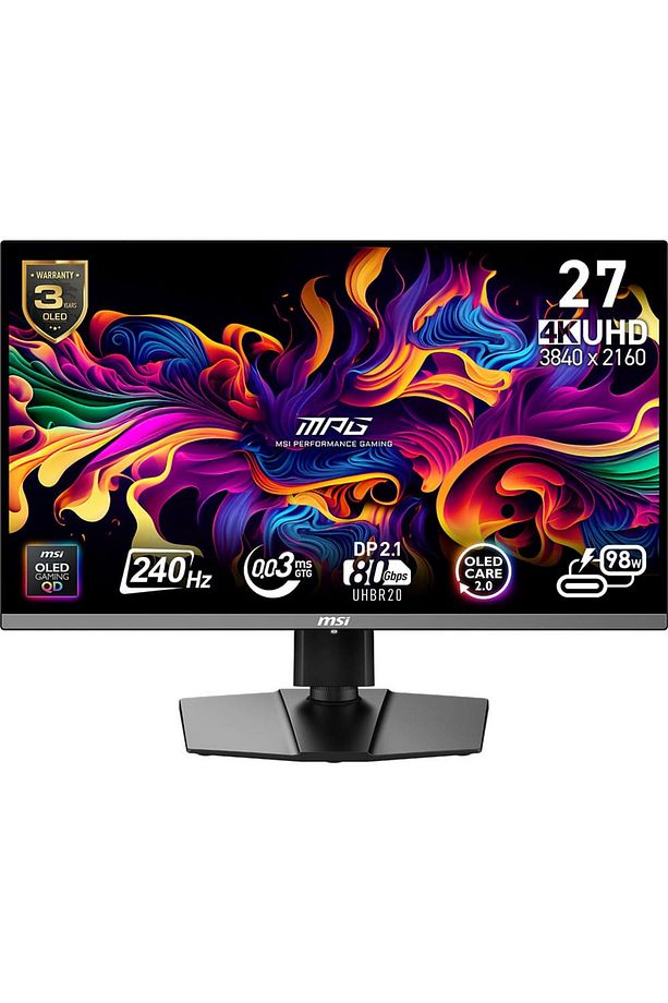 MPG 272URX QD-OLED 26.5 3840x2160 240Hz 0.03 ms HDMI DP Type-C OLED Gaming Monitör - 1