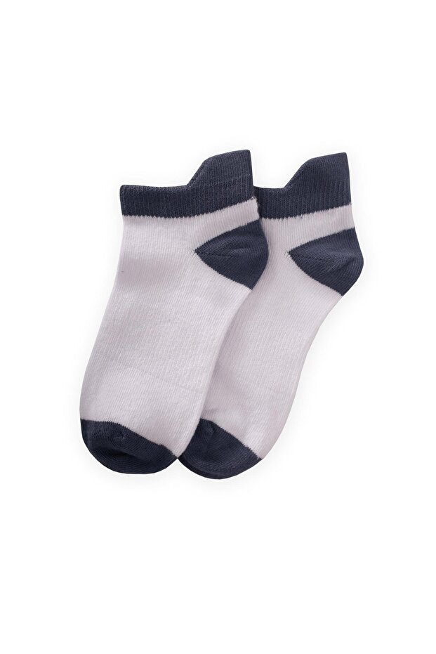 Colorful Children's Booties Socks with Toe Heel 5-12 Years Indigo Blue