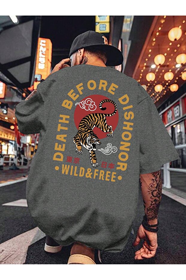 Tiger Printed Men's Oversize T-Shirt