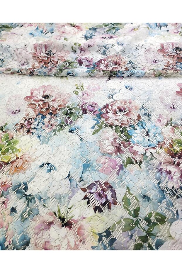 Flower Patterned Thin Lacewidth: 160 cm - 6