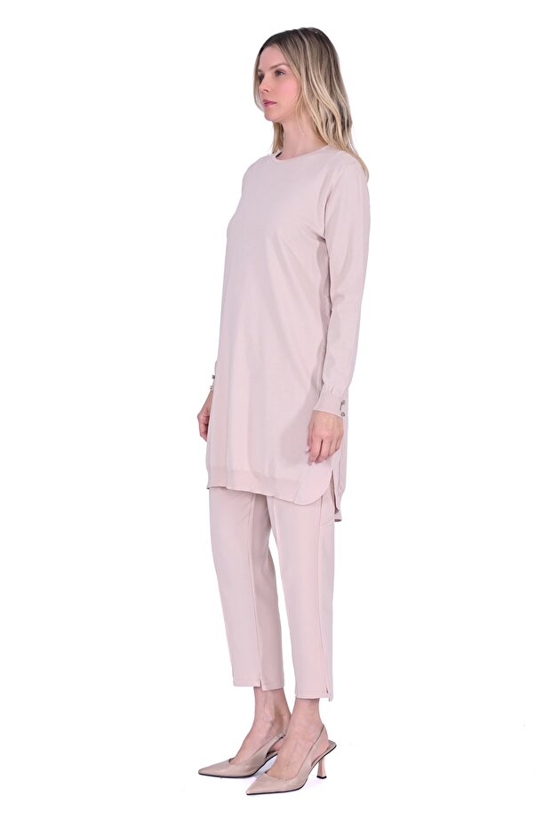 5860 Bej Triko Tunik - 2
