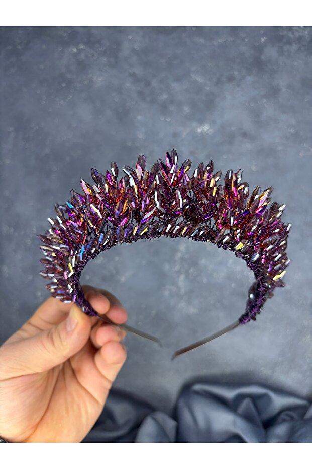 River Bridal Crown Beaded Henna Hair Accessory