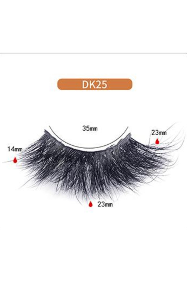 Takma Kirpik / Dk-25 / 23mm Uzunluk/ Russian Model / Eyelashes / Hacimli Kirpik - 9