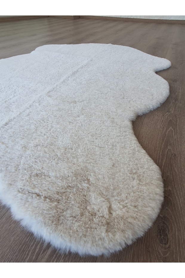Peluş Post Halı - Krem - 2