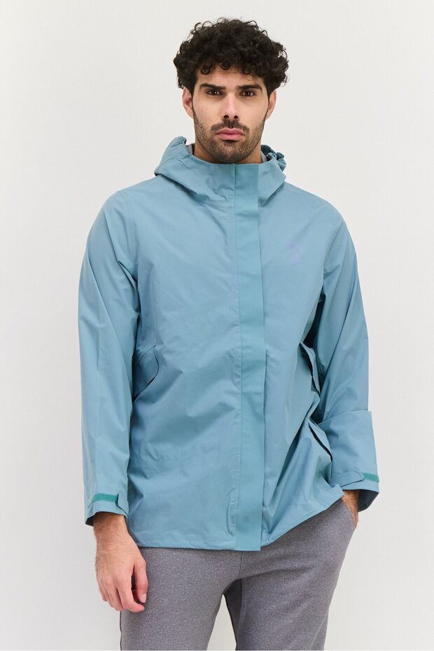 Men Sportswear Fit Long Sleeves Outdoor Jacket, Sage Green