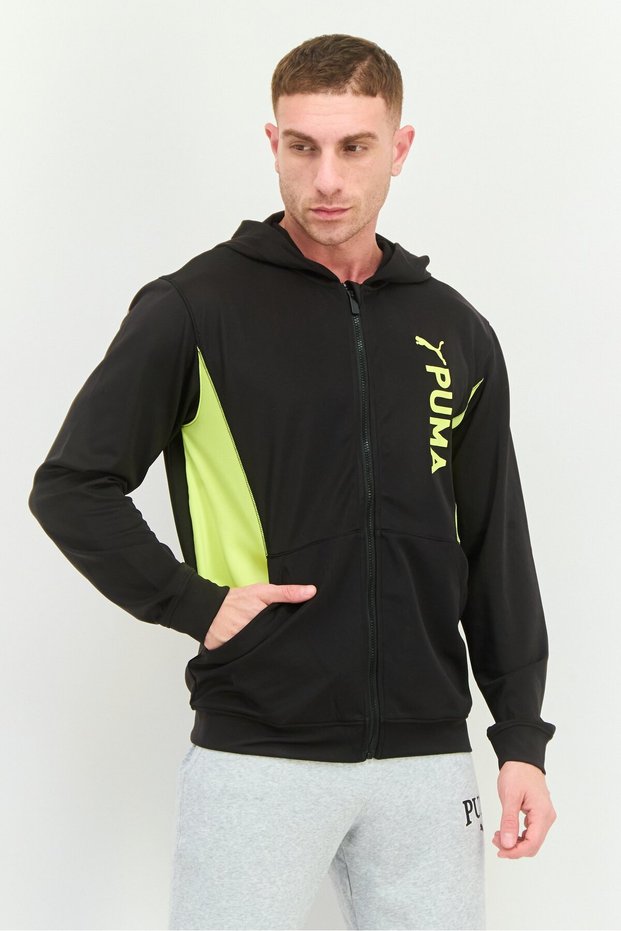 Men Sportswear Fit Long Sleeve Outdoor Sweatshirt, Black