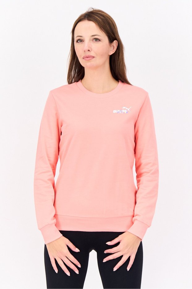 Women Sportswear Fit Long Sleeves Outdoor Sweatshirt, Pink