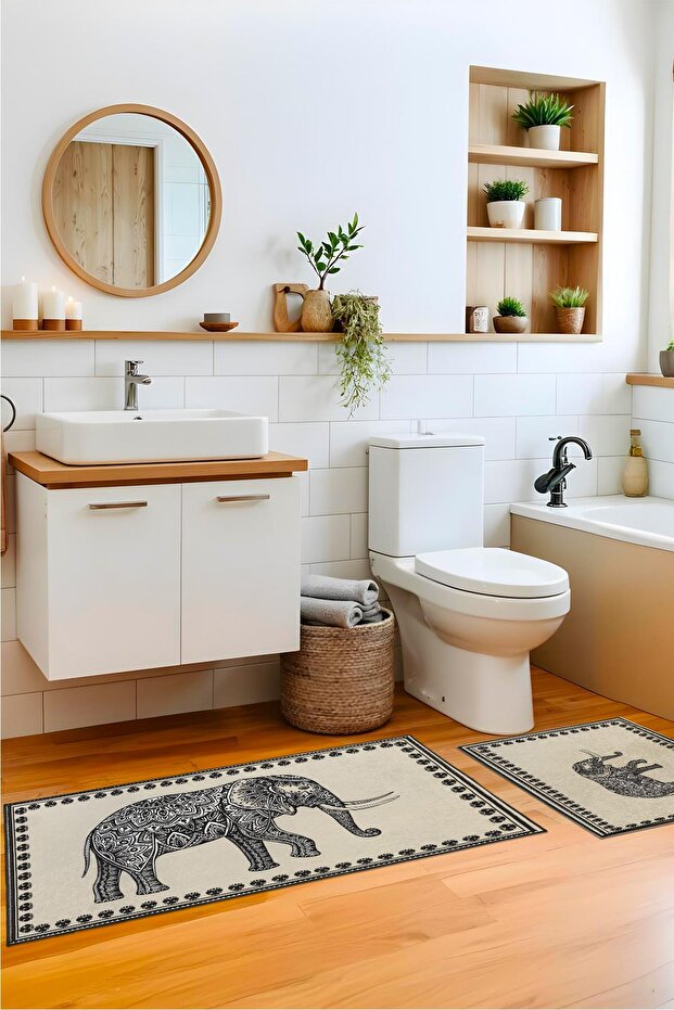 Elephant 2'li Banyo Paspas Takım - 1