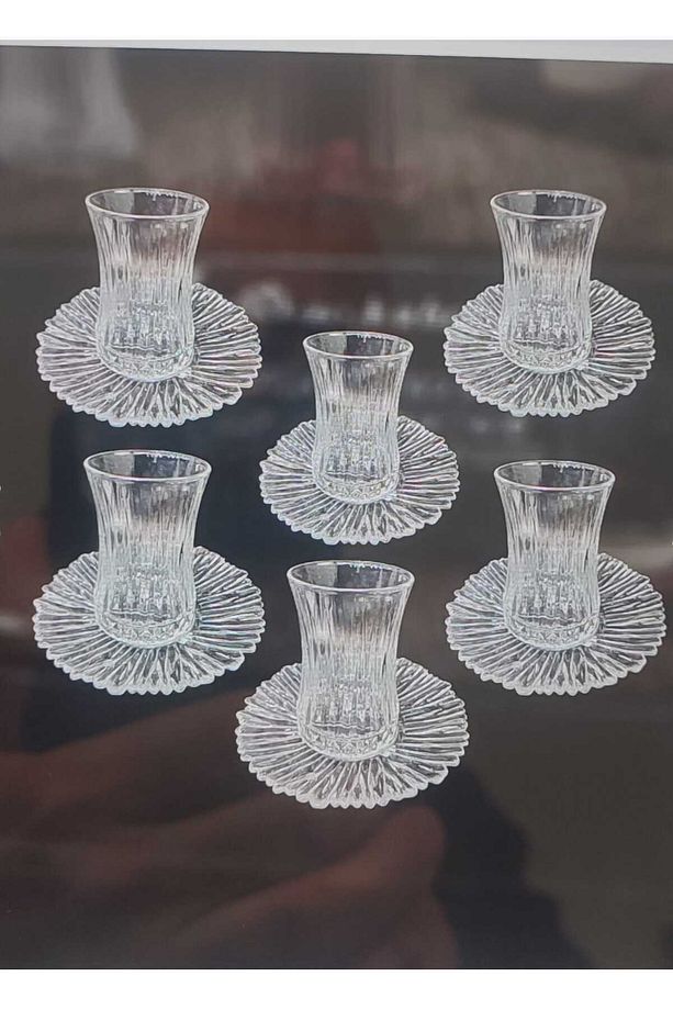 12 PARÇA ELYSİA MODEL İTHAL ÇAY TAKIMI 6 AD ÇAY BARDAK 6 AD ÇAY TABAGI - 3
