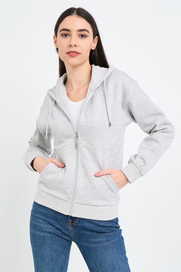 Women's solid-colored sweatshirt - 8