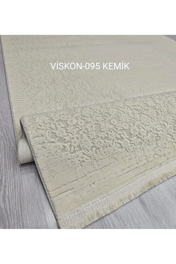 Decoser Viskon Koleksiyonu Viskon Akrilik dokuma Bambu Halı DH095 Kemik - 1