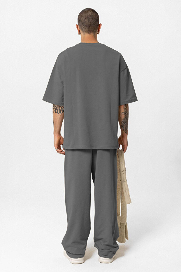 Men's Basic Unprinted Plain Tracksuit Suit - 4