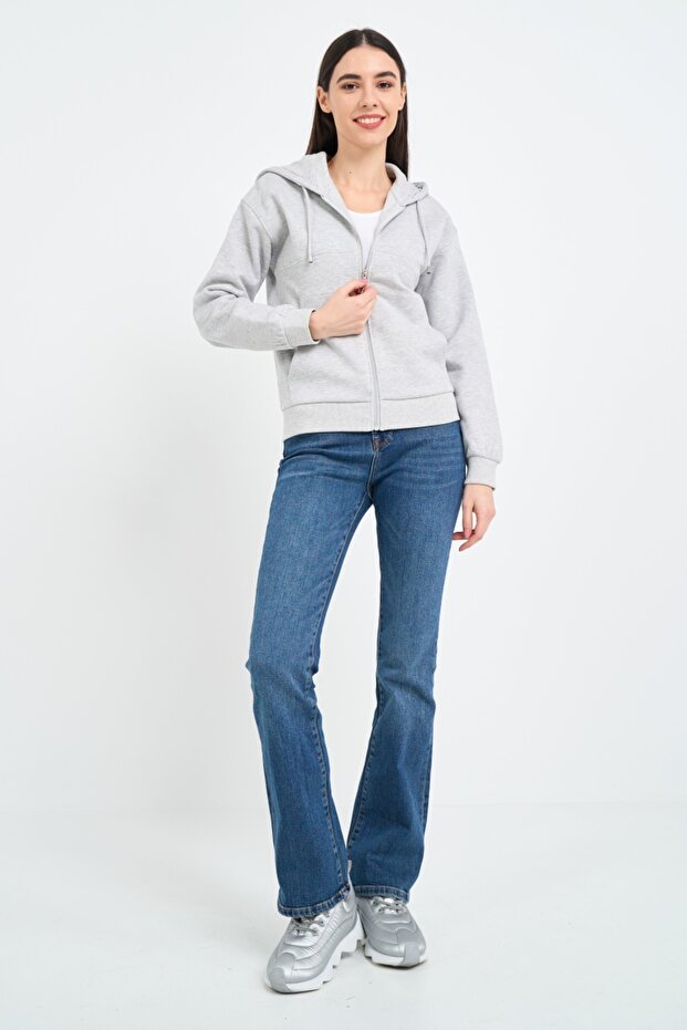 Women's solid-colored sweatshirt - 10