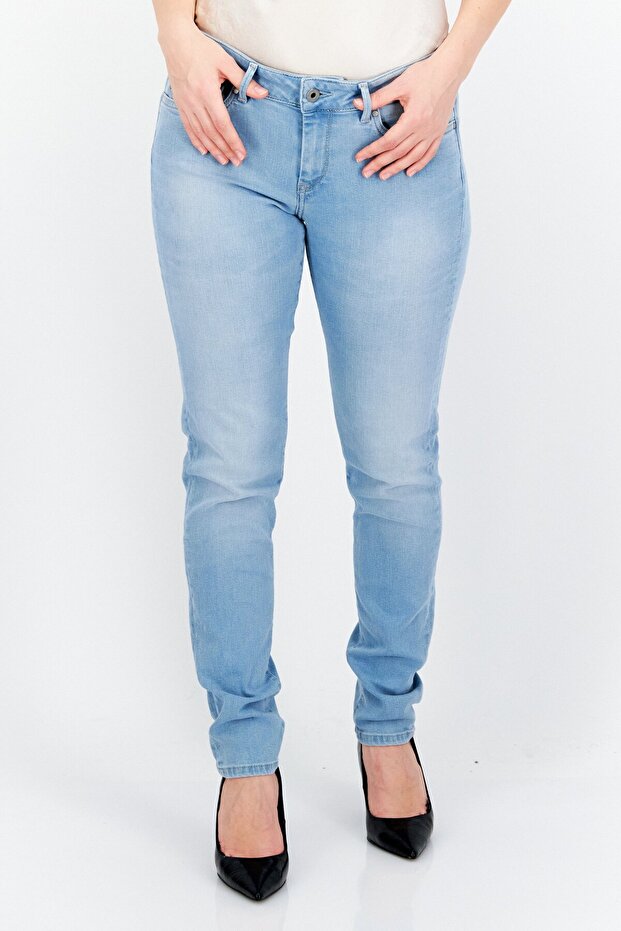 Women Skinny Fit Solid Stretchable Denim Jeans, Wash Blue