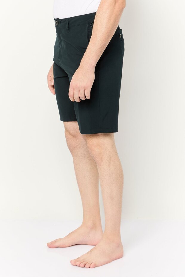 Men Solid Shorts, Black - 4