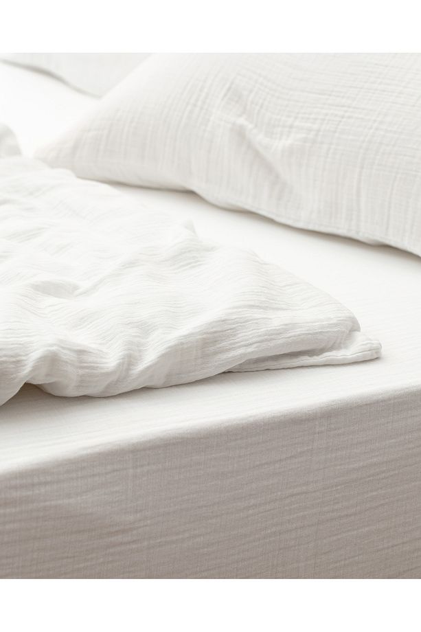Marla Müslin King Size %100 Pamuk Lastikli Nevresim Takımı - Ekru - 3