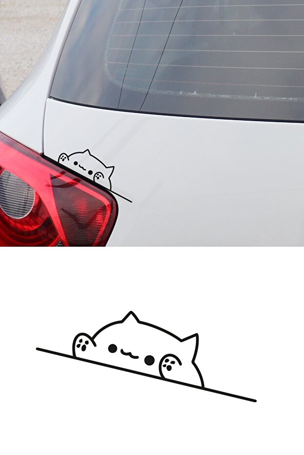 Playing Cat Sticker Car Auto Motor Laptop Computer 6 cm Sticker Decal