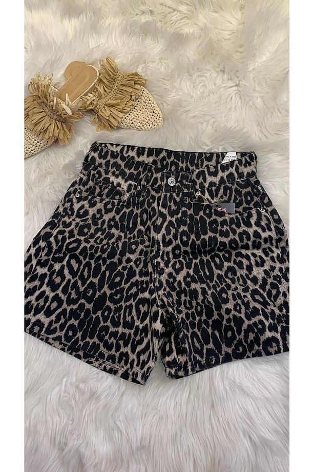 leoparlı şort - 2