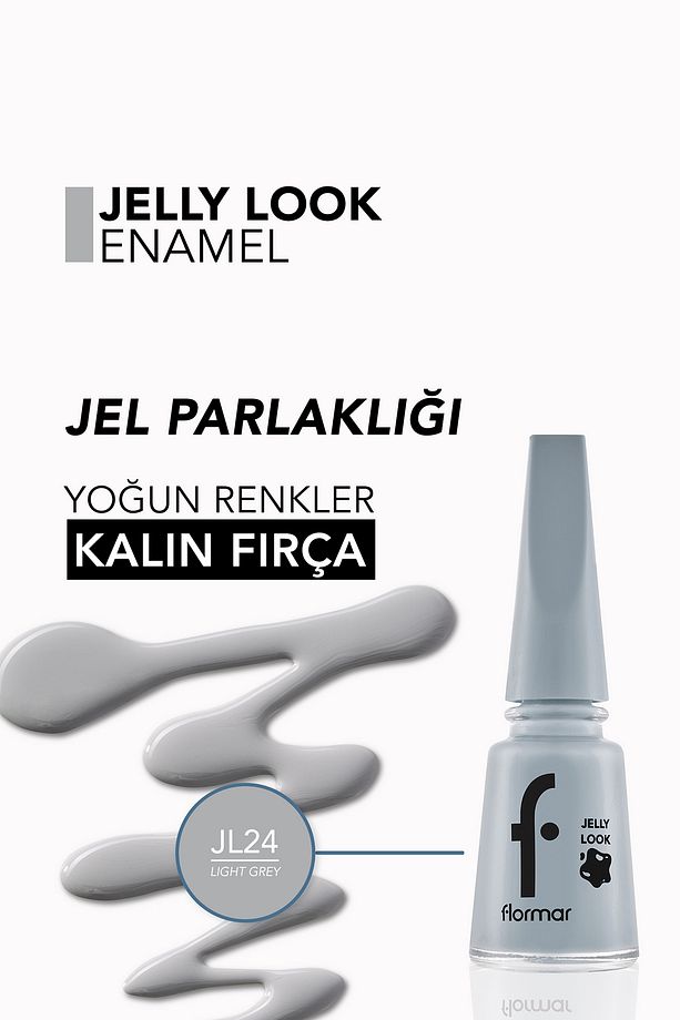 Oje - Jelly Look Nail Enamel Light Grey 8690604282180 - 5