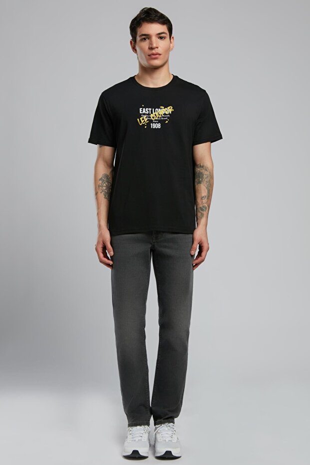 Orsino Men's 100% Cotton O-Neck T-Shirt Black
