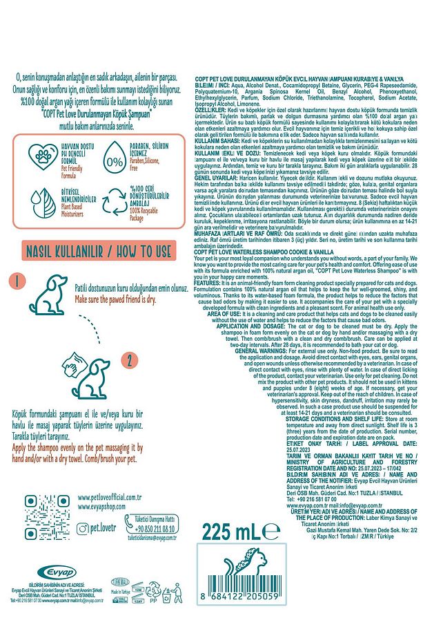 Evcil Hayvan Bakım Seti (Çiş Pedi, Köpük Şampuan, Sıvı Şampuan ) - 4