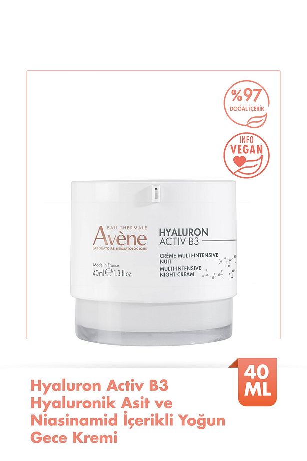 Hyaluron Activ B3 Hyaluronik Asit ve Niasinamid İçerikli Yoğun Gece Kremi 40 ml - 1