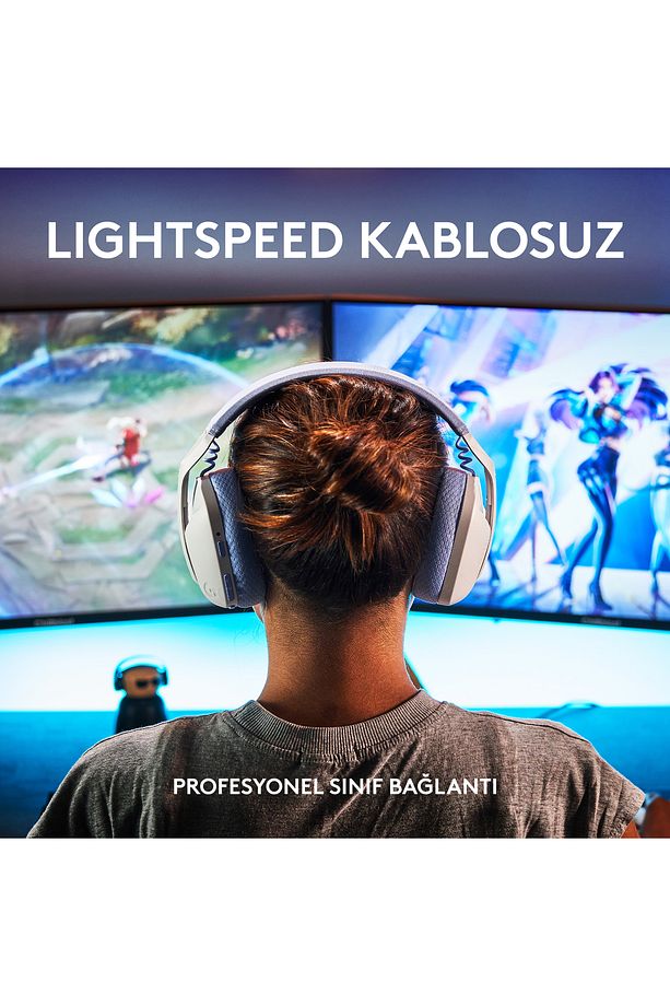 G G435 LIGHTSPEED Kablosuz Oyuncu Kulaklığı - Beyaz - 2