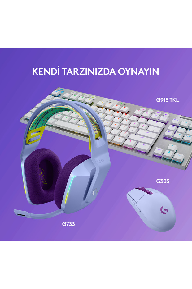 Lilac Rgb Wireless Gaming Headset G733 Lightspeed 7.1 Surround Sound - 9