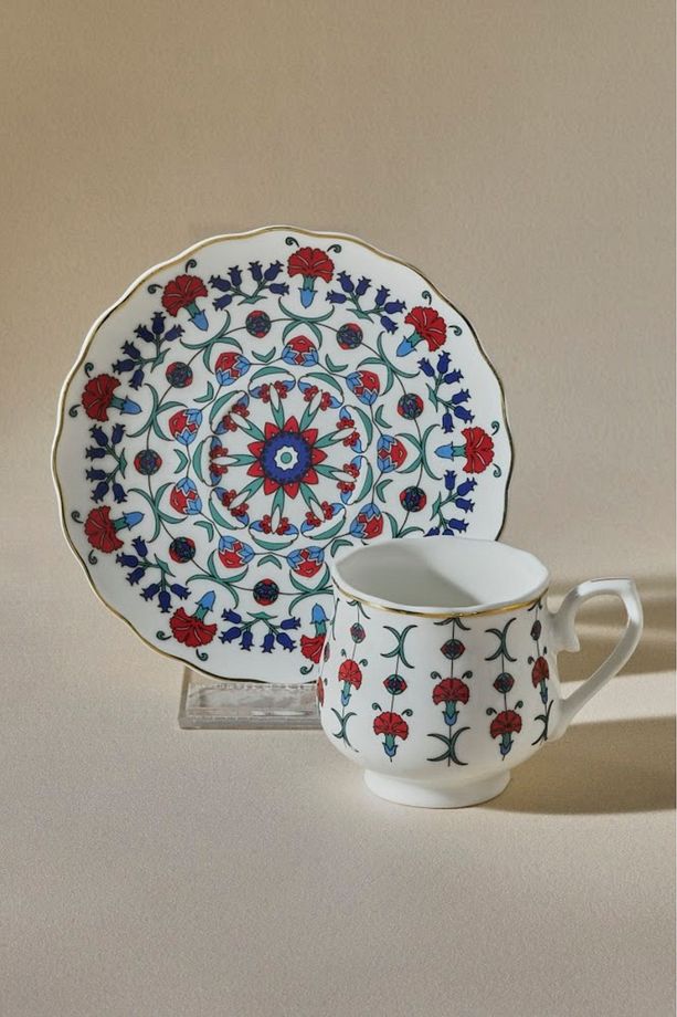 Ebruli 6 Kişilik Kahve Fincanı 100 ml - 3