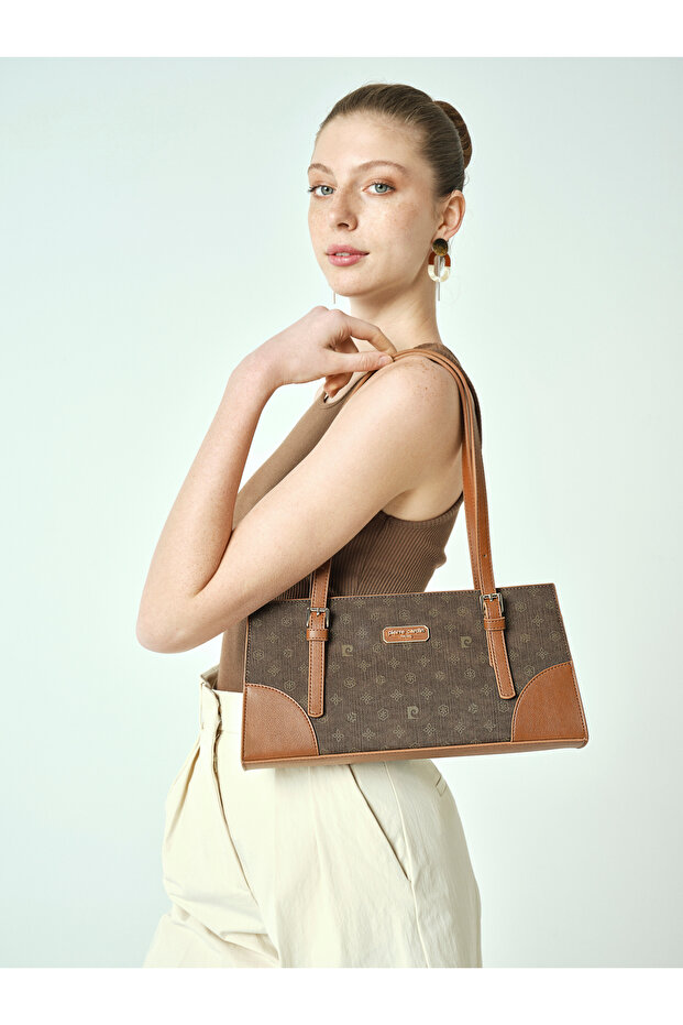 Coffee Monogram Women's Shoulder Bag 05Po25Y2047