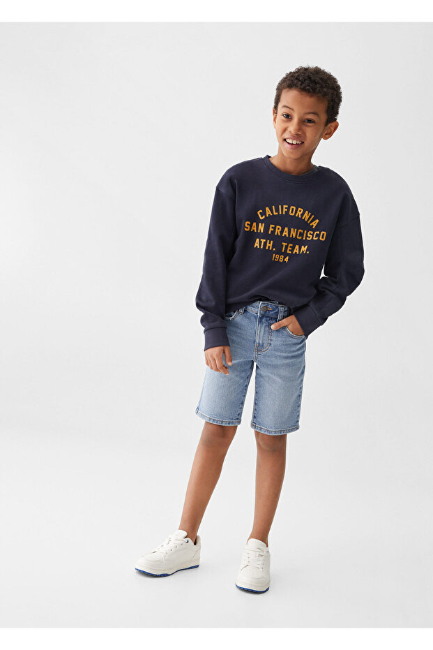 Pamuklu Denim Şort - 6
