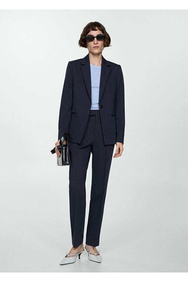 Women's Shiny Blue Blazer Jacket 67159404