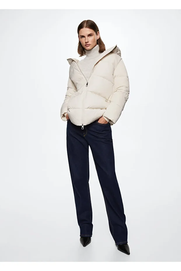 Kapüşonlu Kapitone Anorak - 13