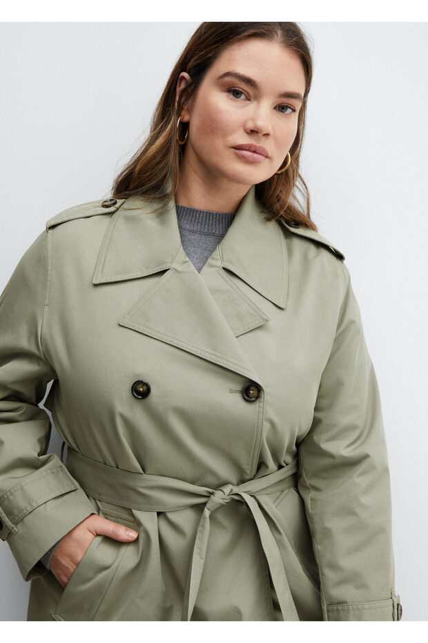 Çift düğmeli trençkot - 6